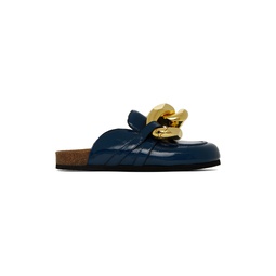 Blue Chain Loafers 231477M231007
