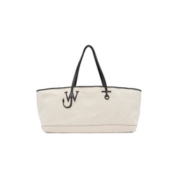 Off White Stretch Anchor Canvas Tote 241477M172015