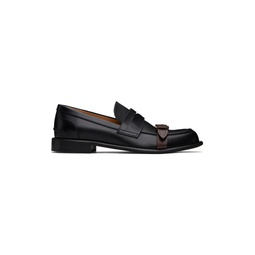 Black Leather Loafers 241477M231008