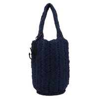Navy Knitted Shopper Bag 222477F046000
