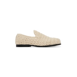 Off White Crochet Loafers 241477M231027