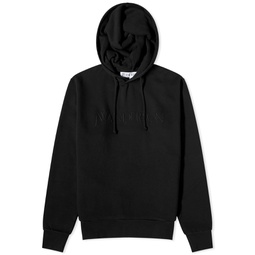 JW Anderson Embroidered Logo Popover Hoodie Black