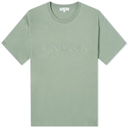 JW Anderson Logo Embroidery T-Shirt Green