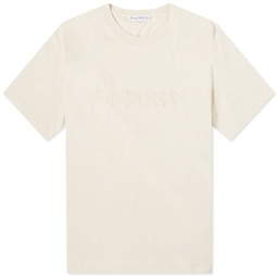 JW Anderson Logo Embroidery T-Shirt Beige