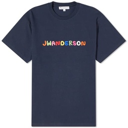 JW Anderson Logo Embroidery T-Shirt Navy
