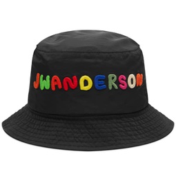 JW Anderson Logo Embroidery Bucket Hat Black