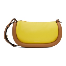 Yellow & Brown Bumper-12 Leather Crossbody Bag 241477F048012