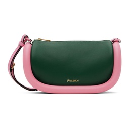 Green & Pink Bumper-12 Leather Crossbody Bag 241477F048014