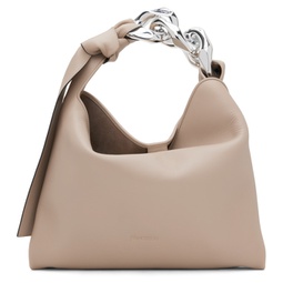Taupe Small Chain Shoulder Bag 241477F048016