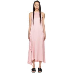 Pink Draped Midi Dress 241477F054001