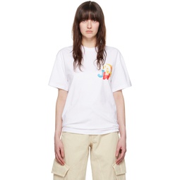 White Orange T-Shirt 241477F110011