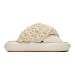 Off-White Platform Crochet Sandals 241477F124005