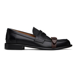 Black Leather Loafers 241477M231008
