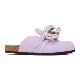 Purple Chain Loafers 232477M231020