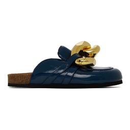 Blue Chain Loafers 231477M231007
