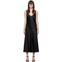 Black Layered Maxi Dress 241477F055003