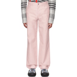 Pink Five-Pocket Trousers 232477M191003