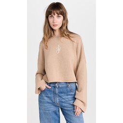 Cropped Anchor Sweater