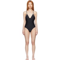 Black Nylon One-Piece Swimsuit 222549F103000