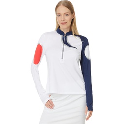 Womens Jamie Sadock Long Sleeve 1/4 Zip Pullover