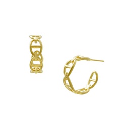 14K Goldplated Half Hoops Earrings