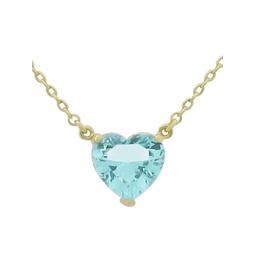 Heart 14K Goldplated & Cubic Zirconia Pendant Necklace