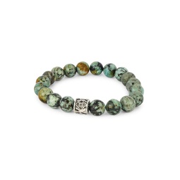 Dell Arte Sterling Silver & Turquoise Beaded Bracelet