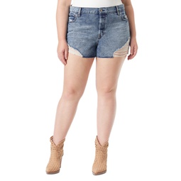 Trendy Plus Size Hug Me High-Rise Jean Shorts