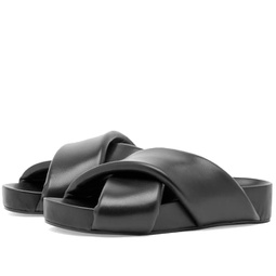 Jil Sander Wrap Front Slider Sandals Black