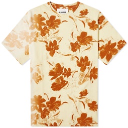 Jil Sander Floral Print T-Shirt Burnt Amber