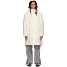 White Hooded Coat 231249M180040