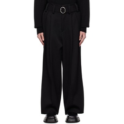 Black Belted Trousers 232249M191001