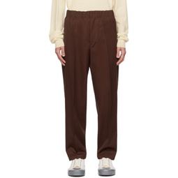 Brown Tapered Trousers 231249M191062