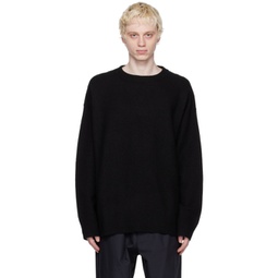 Black Brushed Sweater 231249M201012