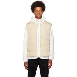 Off-White & White Jacket & Down Vest Set 231249M178000