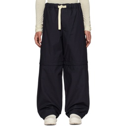 Navy Belted Trousers 222249M191010