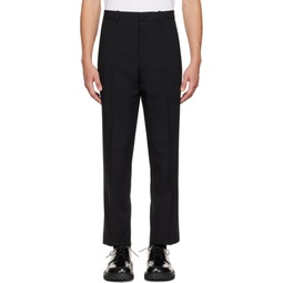 Black Polyester Trousers 222249M191102