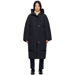 Black Quilted Down Coat 232249F061021