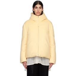 Yellow Hooded Down Jacket 231249F061001