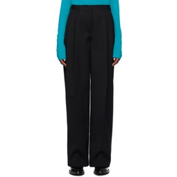 Black Pleated Trousers 232249F087003