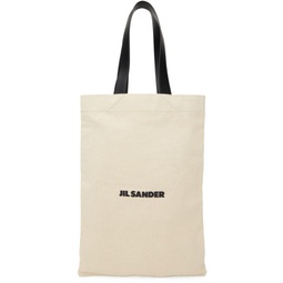 Beige Logo Tote 231249M172040