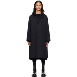 Black Three-Button Coat 241249M176007