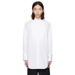 White Plastron Shirt 241249M192003