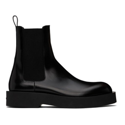 Black Calfskin Chelsea Boots 241249M223002