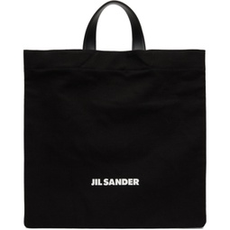 Black Square Flat Shopper Tote 231249F049019