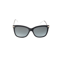Steff 55MM Wavy Rectangle Sunglasses