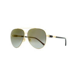 Jimmy Choo Womens Aviator Sunglasses Gray/S RHLFQ Gold/Black 63mm