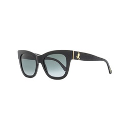 Jimmy Choo Womens Square Sunglasses Jan/S DXF9O Black/Gold/Glitter 52mm