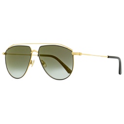 unisex aviator sunglasses lex/s 2m2fq black/gold 59mm