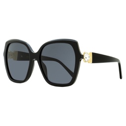 womens square sunglasses manon /g 807ir black/gold 57mm